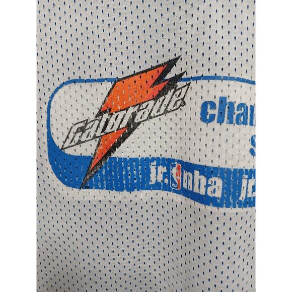 Vntg Gatorade Jr. NBA Championship Series Mesh Tank Top Mens XL Blue Reversible - Picture 9 of 15